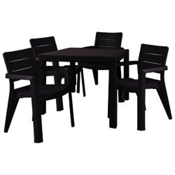 Suntime Ibiza Table & 4 Chairs Set Graphite
